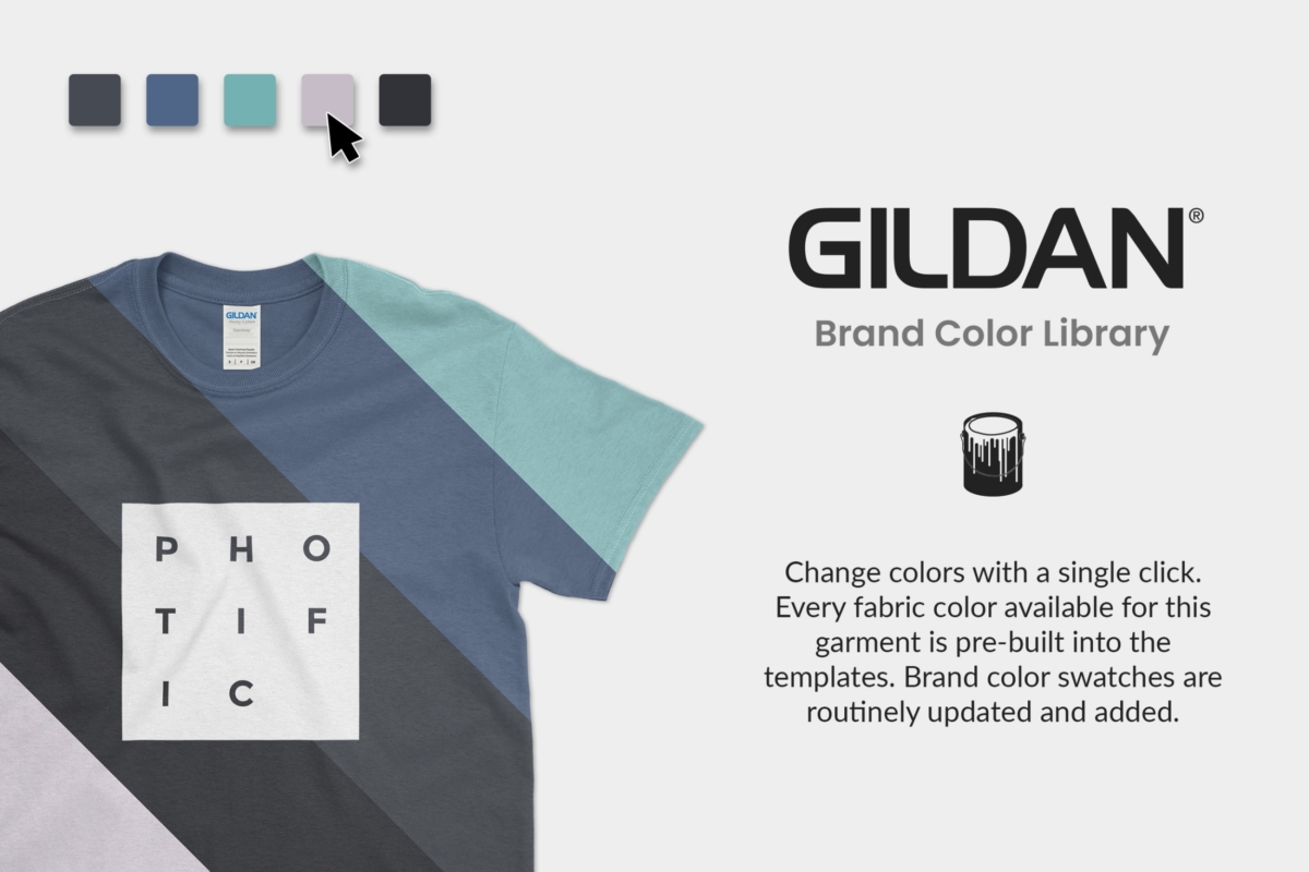 Gildan 5000 Colors Web | Photific Mockups