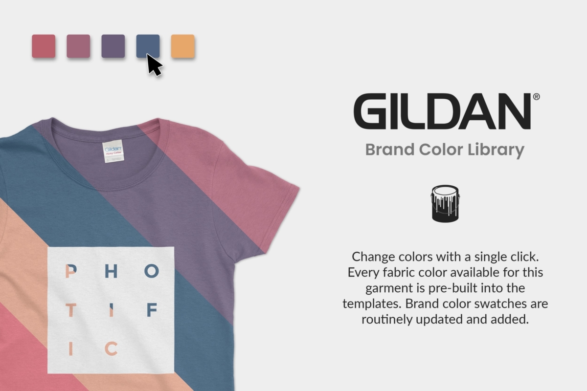 Gildan 5000l Colors Web | Photific Mockups