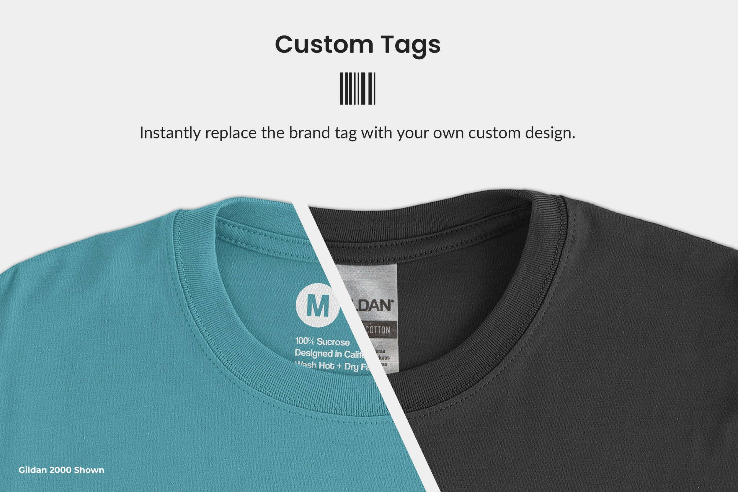 Gildan H000 Custom Tags Web Photific Mockups