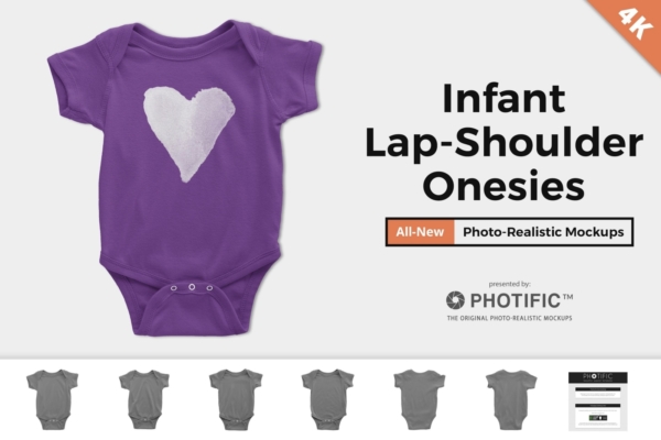 Infant Lap-Shoulder Onesie Mockups Preview