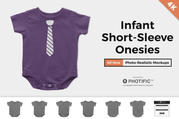 Infant Short Sleeve Onesie Mockups Preview