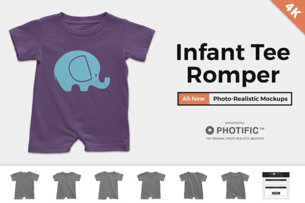 Infant Tee Romper Mockups Preview