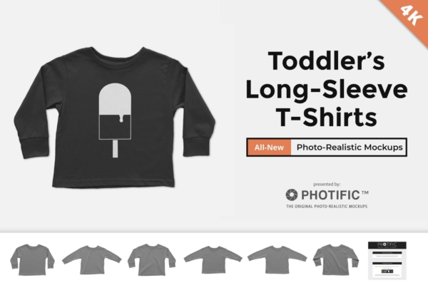 Toddler Long-Sleeve T-Shirt Mockups Preview