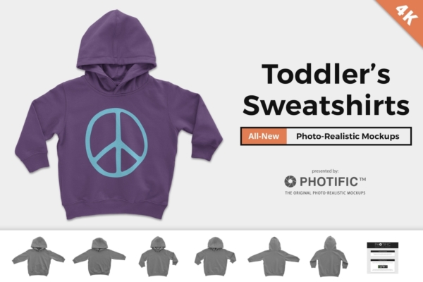 Toddler Pullover Sweatshirt Mockups Preview