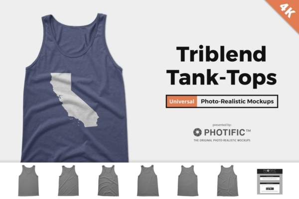Universal Triblend Tank-Top Mockups Preview